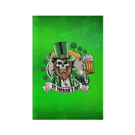 Обложка для паспорта матовая кожа с принтом Beer day в Кировске, натуральная матовая кожа | размер 19,3 х 13,7 см; прозрачные пластиковые крепления | Тематика изображения на принте: saint patricks day | арт | графика | март | патрик | святой патрик
