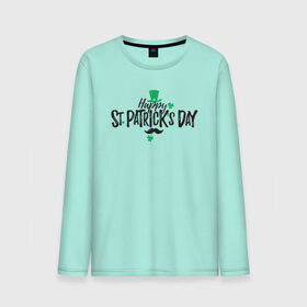 Мужской лонгслив хлопок с принтом ST.Patrick в Кировске, 100% хлопок |  | saint patricks day | арт | графика | март | патрик | святой патрик