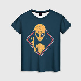Женская футболка 3D с принтом НЛО / UFO в Кировске, 100% полиэфир ( синтетическое хлопкоподобное полотно) | прямой крой, круглый вырез горловины, длина до линии бедер | ufo | брат по разуму | зеленый человечек | инопланетец | инопланетник | инопланетный гость | инопланетянин | марсианин | нло | пришелец