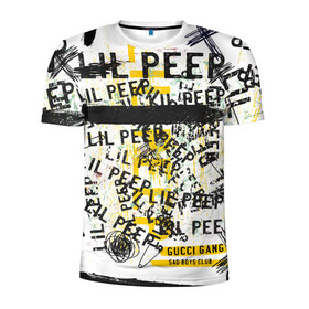Мужская футболка 3D спортивная с принтом LIL PEEP Vintage Graffiti Wall в Кировске, 100% полиэстер с улучшенными характеристиками | приталенный силуэт, круглая горловина, широкие плечи, сужается к линии бедра | Тематика изображения на принте: baby | bart | bird | cry | cry baby | cry dead smile | crybaby | gucci gang | lil peep | lil prince | logobombing | love | pattern | pink | граффити | гуччи | зарубежная музыка | лил пип | логобомбинг | любовь | маленький принц | малыш | патт