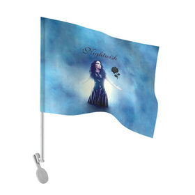 Флаг для автомобиля с принтом Nightwish в Кировске, 100% полиэстер | Размер: 30*21 см | gothic | metall | nightwish | rock | tarja turunen | готические | логотипы рок групп | метал | музыка | найтвиш | рок группы | рокерские | симфоник метал | тарья турунен | черная роза
