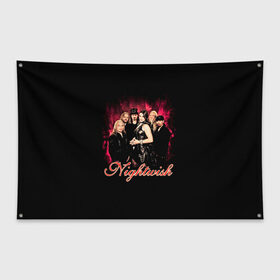 Флаг-баннер с принтом Nightwish в Кировске, 100% полиэстер | размер 67 х 109 см, плотность ткани — 95 г/м2; по краям флага есть четыре люверса для крепления | gothic | metall | nightwish | rock | tarja turunen | готические | логотипы рок групп | метал | музыка | найтвиш | рок группы | рокерские | симфоник метал | тарья турунен