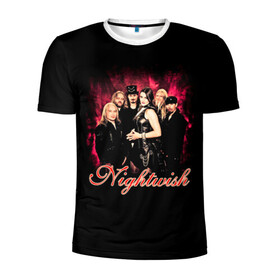 Мужская футболка 3D спортивная с принтом Nightwish в Кировске, 100% полиэстер с улучшенными характеристиками | приталенный силуэт, круглая горловина, широкие плечи, сужается к линии бедра | gothic | metall | nightwish | rock | tarja turunen | готические | логотипы рок групп | метал | музыка | найтвиш | рок группы | рокерские | симфоник метал | тарья турунен