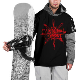 Накидка на куртку 3D с принтом Cannibal Corpse в Кировске, 100% полиэстер |  | cannibal | cannibal corpse | corpse | trash | алекс уэбстер | брутальный дэт метал | дэт метал | дэтграйнд | пол мазуркевич