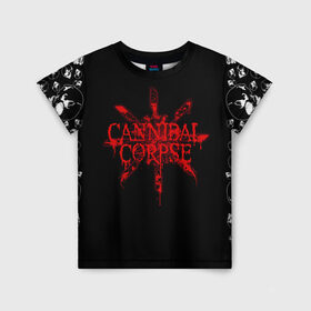 Детская футболка 3D с принтом Cannibal Corpse в Кировске, 100% гипоаллергенный полиэфир | прямой крой, круглый вырез горловины, длина до линии бедер, чуть спущенное плечо, ткань немного тянется | cannibal | cannibal corpse | corpse | trash | алекс уэбстер | брутальный дэт метал | дэт метал | дэтграйнд | пол мазуркевич