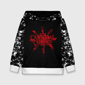 Детская толстовка 3D с принтом Cannibal Corpse в Кировске, 100% полиэстер | двухслойный капюшон со шнурком для регулировки, мягкие манжеты на рукавах и по низу толстовки, спереди карман-кенгуру с мягким внутренним слоем | cannibal | cannibal corpse | corpse | trash | алекс уэбстер | брутальный дэт метал | дэт метал | дэтграйнд | пол мазуркевич