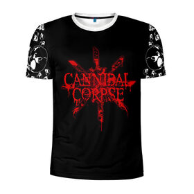 Мужская футболка 3D спортивная с принтом Cannibal Corpse в Кировске, 100% полиэстер с улучшенными характеристиками | приталенный силуэт, круглая горловина, широкие плечи, сужается к линии бедра | Тематика изображения на принте: cannibal | cannibal corpse | corpse | trash | алекс уэбстер | брутальный дэт метал | дэт метал | дэтграйнд | пол мазуркевич