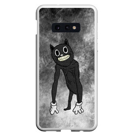 Чехол для Samsung S10E с принтом Cartoon cat в Кировске, Силикон | Область печати: задняя сторона чехла, без боковых панелей | cartoon cat | crazy | horror | kitty | monster | безумный | враг | животные | зверь | злодей | злой кот | зубы | картун кэт | киска | кот | кошак | монстр | мультяшный кот | оскал | персонаж | страшилки | сумасшедший