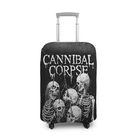 Чехол для чемодана 3D с принтом Cannibal Corpse в Кировске, 86% полиэфир, 14% спандекс | двустороннее нанесение принта, прорези для ручек и колес | canibal corpse | cannibal corpse | death metal | группы | дэт метал | канибал корпс | метал | рок