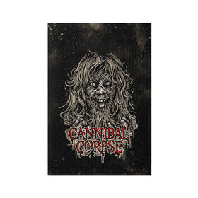 Обложка для паспорта матовая кожа с принтом Cannibal Corpse в Кировске, натуральная матовая кожа | размер 19,3 х 13,7 см; прозрачные пластиковые крепления | canibal corpse | cannibal corpse | death metal | группы | дэт метал | канибал корпс | метал | рок