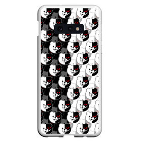 Чехол для Samsung S10E с принтом MONOKUMA  МОНОКУМА PATTERN в Кировске, Силикон | Область печати: задняя сторона чехла, без боковых панелей | anime | danganronpa | enoshima | junko | monokuma | аниме | джунко | игра | манга | медведь | монокума | робот медведь | эношима