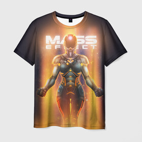 Мужская футболка 3D с принтом mass effect в Кировске, 100% полиэфир | прямой крой, круглый вырез горловины, длина до линии бедер | bioware | n7 | shepard | броня | жнецы | масс эффект | н7 | шепард | эффект массы