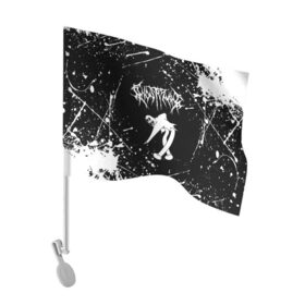 Флаг для автомобиля с принтом GHOSTEMANE в Кировске, 100% полиэстер | Размер: 30*21 см | america | eric whitney | ghostemane | trash | trash gang | usa | америка | сша | треш | треш генг