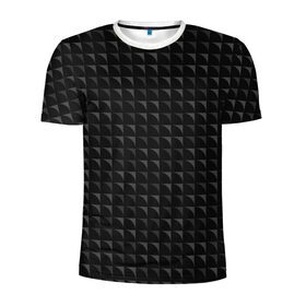 Мужская футболка 3D спортивная с принтом Геометрия паттерн в Кировске, 100% полиэстер с улучшенными характеристиками | приталенный силуэт, круглая горловина, широкие плечи, сужается к линии бедра | абстракция | геометрия | квадраты | углы | чешуя