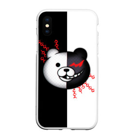 Чехол для iPhone XS Max матовый с принтом monokuma и епи в Кировске, Силикон | Область печати: задняя сторона чехла, без боковых панелей | Тематика изображения на принте: anime | danganronpa | enoshima | junko | monokuma | аниме | джунко | игра | манга | медведь | монокума | робот медведь | эношима