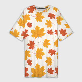Платье-футболка 3D с принтом Осень   Autumn в Кировске,  |  | autumn | indian summer | leaf fall | maple | maple leaf | season | бабье лето | время года | клён | кленовый лист | листопад | осень