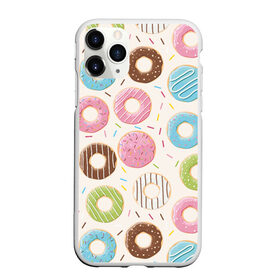 Чехол для iPhone 11 Pro Max матовый с принтом Пончики / Donuts в Кировске, Силикон |  | Тематика изображения на принте: bagel | cookies | donut | pastry | pie | ring | бублик | выпечка | колечко | печенье | пирожок | пончик
