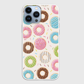 Чехол для iPhone 13 Pro Max с принтом Пончики   Donuts в Кировске,  |  | Тематика изображения на принте: bagel | cookies | donut | pastry | pie | ring | бублик | выпечка | колечко | печенье | пирожок | пончик