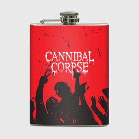 Фляга с принтом Cannibal Corpse | Труп Каннибала (Z) в Кировске, металлический корпус | емкость 0,22 л, размер 125 х 94 мм. Виниловая наклейка запечатывается полностью | Тематика изображения на принте: cannibal | cannibal corpse | corpse | death metal | deathgrind | алекс уэбстер | брутальный дэт метал | дэт метал | дэтграйнд | пол мазуркевич | роб барретт | труп каннибала