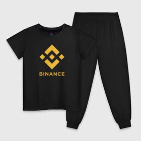 Детская пижама хлопок с принтом BINANCE | БИНАНС БИРЖА в Кировске, 100% хлопок |  брюки и футболка прямого кроя, без карманов, на брюках мягкая резинка на поясе и по низу штанин
 | Тематика изображения на принте: bitcoin | blockchain | btc | cardano | crypto | ethereum | polkadot | tether | xrp | бинанс | биткоин | блокчейн | валюта | деньги | криптовалюта | майнер | майнинг | цифровая валюта | цифровое золото | эфир