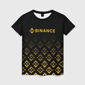 Женская футболка 3D с принтом BINANCE | БИНАНС БИРЖА в Кировске, 100% полиэфир ( синтетическое хлопкоподобное полотно) | прямой крой, круглый вырез горловины, длина до линии бедер | bitcoin | blockchain | btc | cardano | crypto | ethereum | polkadot | tether | xrp | бинанс | биткоин | блокчейн | валюта | деньги | криптовалюта | майнер | майнинг | цифровая валюта | цифровое золото | эфир