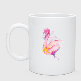 Кружка керамическая с принтом Фламинго рисунок акварелью в Кировске, керамика | объем — 330 мл, диаметр — 80 мм. Принт наносится на бока кружки, можно сделать два разных изображения | Тематика изображения на принте: africa | afrika | aquarel | bird | fashion | flamingo | paint | painted | pink flamingo | summer | watercolor | watercolour | акварельный рисунок | африка | красками | краски | лето | мода | нарисованный фламинго | птица | розовый фламинго | 