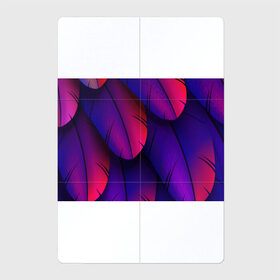 Магнитный плакат 2Х3 с принтом Фиолетовые Перья в Кировске, Полимерный материал с магнитным слоем | 6 деталей размером 9*9 см | Тематика изображения на принте: минимализм | перья | перья павлина | рисунок | фиолетовые перья