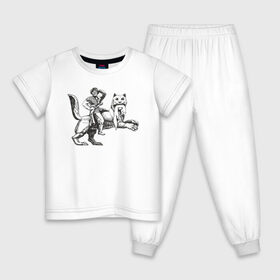 Детская пижама хлопок с принтом Верхом на Бабре в Кировске, 100% хлопок |  брюки и футболка прямого кроя, без карманов, на брюках мягкая резинка на поясе и по низу штанин
 | Тематика изображения на принте: бабр | байкал | сибирь