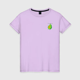 Женская футболка хлопок с принтом Авокадо в Кировске, 100% хлопок | прямой крой, круглый вырез горловины, длина до линии бедер, слегка спущенное плечо | avokado | авокадо | живое авокадо | люблю тебя | любовь