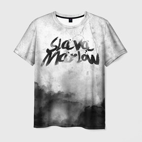 Мужская футболка 3D с принтом SLAVA MARLOW (8) в Кировске, 100% полиэфир | прямой крой, круглый вырез горловины, длина до линии бедер | Тематика изображения на принте: marlow | rap | slava | slava marlow | агония | мерлоу | реп | слава | слава мерлоу
