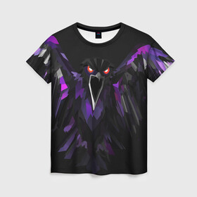 Женская футболка 3D с принтом Ястреб в Кировске, 100% полиэфир ( синтетическое хлопкоподобное полотно) | прямой крой, круглый вырез горловины, длина до линии бедер | охотник | птица | рисунок | хищная птица | ястреб
