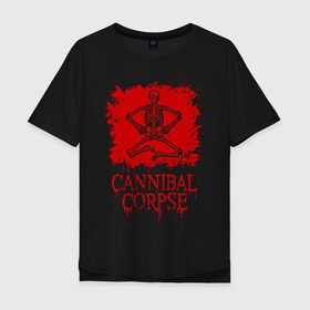 Мужская футболка хлопок Oversize с принтом Cannibal Corpse | Труп Каннибала (Z) в Кировске, 100% хлопок | свободный крой, круглый ворот, “спинка” длиннее передней части | Тематика изображения на принте: blood | cannibal | cannibal corpse | corpse | death metal | deathgrind | алекс уэбстер | брутальный дэт метал | дэт метал | дэтграйнд | кровь | пол мазуркевич | роб барретт | скелет | труп каннибала