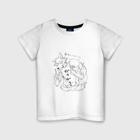 Детская футболка хлопок с принтом Выдающиеся звери Легоси в Кировске, 100% хлопок | круглый вырез горловины, полуприлегающий силуэт, длина до линии бедер | аниме | волк | выдающиеся | заяц | звери | кролик | легоси | луис | олень | сезон | хару