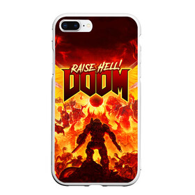 Чехол для iPhone 7Plus/8 Plus матовый с принтом DOOM в Кировске, Силикон | Область печати: задняя сторона чехла, без боковых панелей | doom | doom eternal | part two | the ancient gods | дум | игры | монстры