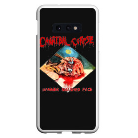 Чехол для Samsung S10E с принтом Cannibal Corpse в Кировске, Силикон | Область печати: задняя сторона чехла, без боковых панелей | at | back | bleeding | bloodthirst | butchered | cannibal | corpse | eaten | evisceration | gallery | gore | kill | kreaton | life | mutilated | obsessed | of | slayer | sodom | spawn | suicide | the | to | tomb | unimagined | vile | vi