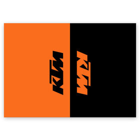 Поздравительная открытка с принтом KTM | КТМ (Z) в Кировске, 100% бумага | плотность бумаги 280 г/м2, матовая, на обратной стороне линовка и место для марки
 | enduro | ktm | moto | moto sport | motocycle | sportmotorcycle | ктм | мото | мото спорт | мотоспорт | спорт мото
