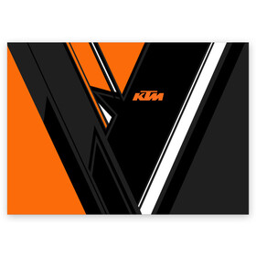 Поздравительная открытка с принтом KTM | КТМ в Кировске, 100% бумага | плотность бумаги 280 г/м2, матовая, на обратной стороне линовка и место для марки
 | enduro | ktm | moto | moto sport | motocycle | orange | sportmotorcycle | ктм | мото | мото спорт | мотоспорт | оранжевый | спорт мото