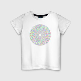 Детская футболка хлопок с принтом Оптическая Иллюзия (Шар) в Кировске, 100% хлопок | круглый вырез горловины, полуприлегающий силуэт, длина до линии бедер | диско | зрение | иллюзии | обман | полосы | узор | шар | шахматы