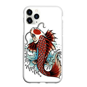 Чехол для iPhone 11 Pro Max матовый с принтом Карп Кои (Япония) в Кировске, Силикон |  | Тематика изображения на принте: fish | japan | koi | животные | иероглифы | карпы | кои | рыбы | цветы | япония