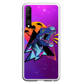 Чехол для Honor P30 с принтом Retrowave Neon Dinosaur в Кировске, Силикон | Область печати: задняя сторона чехла, без боковых панелей | Тематика изображения на принте: 1980 | 80s | geometry | retrowave | retrowave принт | rex | space | t rex | trex | tropical | восьмидесятые | геометрия | космос | нео | неоновый динозавр | пальмы | рекс | ретровейв | рисунок динозавра | тираннозавр | тиранозавр