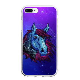 Чехол для iPhone 7Plus/8 Plus матовый с принтом Retrowave Neon Horse в Кировске, Силикон | Область печати: задняя сторона чехла, без боковых панелей | Тематика изображения на принте: 1980 | 80s | geometry | horses | pony | retrowave | retrowave принт | space | vaporwave | волшебная лошадь | восьмидесятые | геометрия | космос | лошадка | нео | неоновая лошадь | неоновые огни | неоновый конь | пони | ретровейв