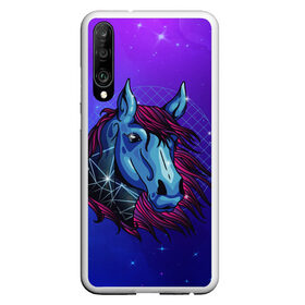 Чехол для Honor P30 с принтом Retrowave Neon Horse в Кировске, Силикон | Область печати: задняя сторона чехла, без боковых панелей | Тематика изображения на принте: 1980 | 80s | geometry | horses | pony | retrowave | retrowave принт | space | vaporwave | волшебная лошадь | восьмидесятые | геометрия | космос | лошадка | нео | неоновая лошадь | неоновые огни | неоновый конь | пони | ретровейв