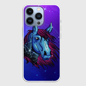 Чехол для iPhone 13 Pro с принтом Retrowave Neon Horse в Кировске,  |  | Тематика изображения на принте: 1980 | 80s | geometry | horses | pony | retrowave | retrowave принт | space | vaporwave | волшебная лошадь | восьмидесятые | геометрия | космос | лошадка | нео | неоновая лошадь | неоновые огни | неоновый конь | пони | ретровейв