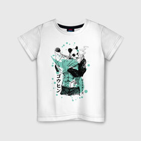 Детская футболка хлопок с принтом BEASTARS Гохин в Кировске, 100% хлопок | круглый вырез горловины, полуприлегающий силуэт, длина до линии бедер | anime | beastars | gouhin | manga | аниме | выдающиеся звери | гохин | манга | панда