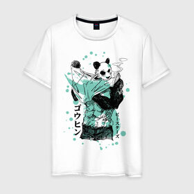 Мужская футболка хлопок с принтом BEASTARS Гохин в Кировске, 100% хлопок | прямой крой, круглый вырез горловины, длина до линии бедер, слегка спущенное плечо. | anime | beastars | gouhin | manga | аниме | выдающиеся звери | гохин | манга | панда