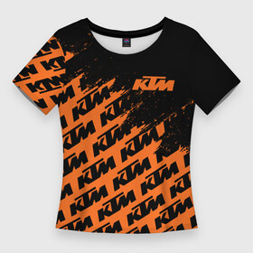 Женская футболка 3D Slim с принтом KTM  КТМ в Кировске,  |  | enduro | ktm | moto | moto sport | motocycle | orange | sportmotorcycle | ктм | мото | мото спорт | мотоспорт | оранжевый | спорт мото