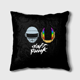 Подушка 3D с принтом Daft Punk в Кировске, наволочка – 100% полиэстер, наполнитель – холлофайбер (легкий наполнитель, не вызывает аллергию). | состоит из подушки и наволочки. Наволочка на молнии, легко снимается для стирки | daft punk | дафт панк | дафт панк арт | дафт панк шлемы | электронная музыка