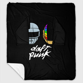 Плед с рукавами с принтом Daft Punk в Кировске, 100% полиэстер | Закругленные углы, все края обработаны. Ткань не мнется и не растягивается. Размер 170*145 | Тематика изображения на принте: daft punk | дафт панк | дафт панк арт | дафт панк шлемы | электронная музыка