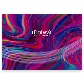 Поздравительная открытка с принтом Life is Strange True Colors в Кировске, 100% бумага | плотность бумаги 280 г/м2, матовая, на обратной стороне линовка и место для марки
 | amberprice | art | chloeprice | chris | colors | daniel | danieldiaz | is | life | lifeisstrange | lifeisstrange3 | lifeisstrangebeforethestorm | lifeisstrangegame | lis | lis3 | maxcaulfield | pricefield | rachelamber | sean | seandiaz | strange