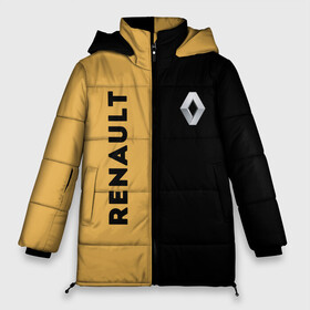 Женская зимняя куртка Oversize с принтом Renault Passion for life в Кировске, верх — 100% полиэстер; подкладка — 100% полиэстер; утеплитель — 100% полиэстер | длина ниже бедра, силуэт Оверсайз. Есть воротник-стойка, отстегивающийся капюшон и ветрозащитная планка. 

Боковые карманы с листочкой на кнопках и внутренний карман на молнии | line | renault | reno | yellow | дорога | желтая | лайв | лайн | лайф | линия | пассион | полоса | разметка | рено | фор